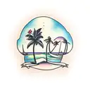 Palm Tree tattoo design idea