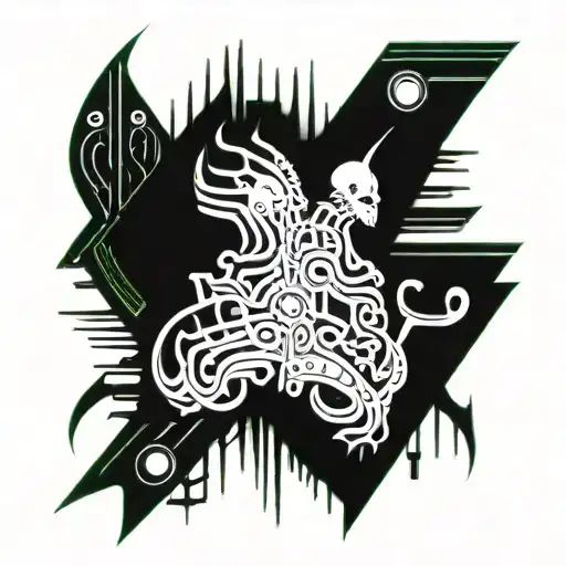 giger alien flash sheet tattoo design idea