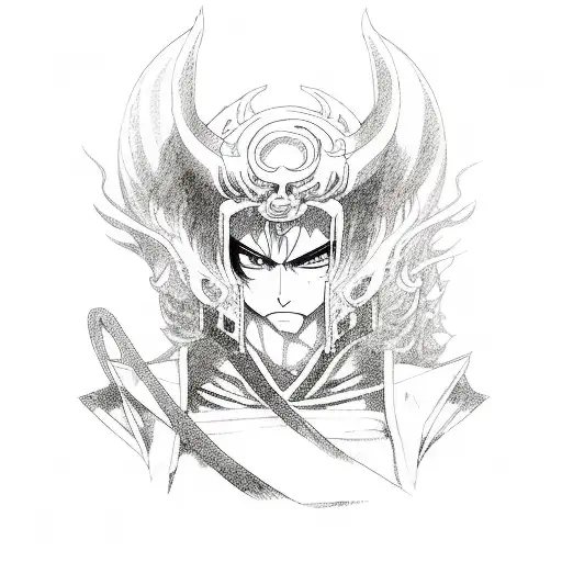 demon slayer anime tattoo design idea