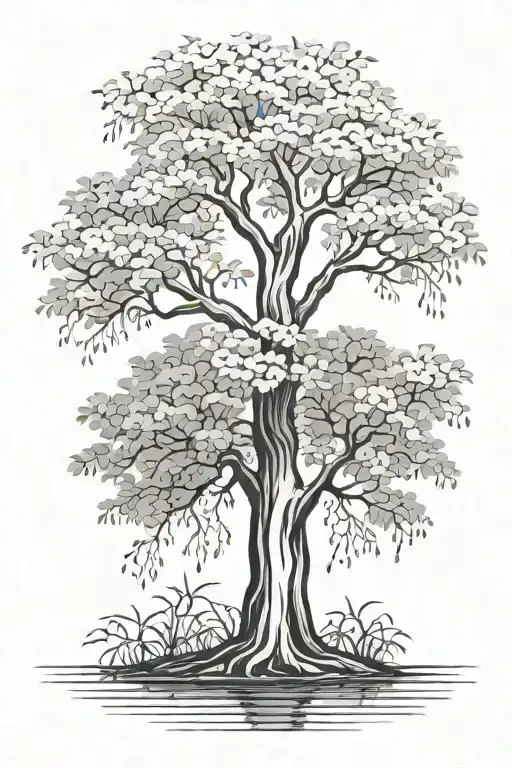 willow tree tattoo design idea