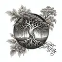 willow tree tattoo design idea