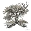 willow tree tattoo design idea