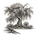 willow tree tattoo design idea