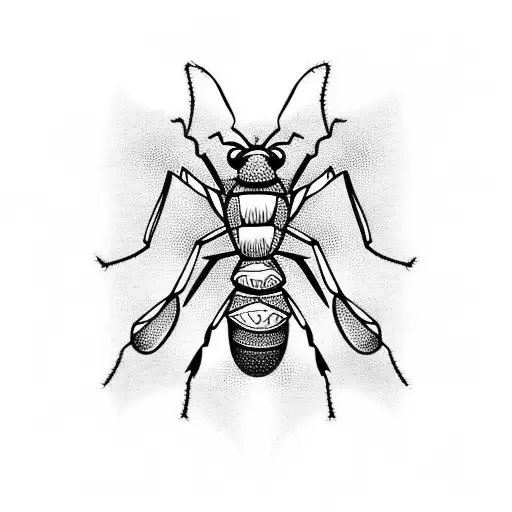 walking ants tattoo design idea