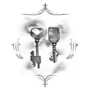 old key  tattoo design idea