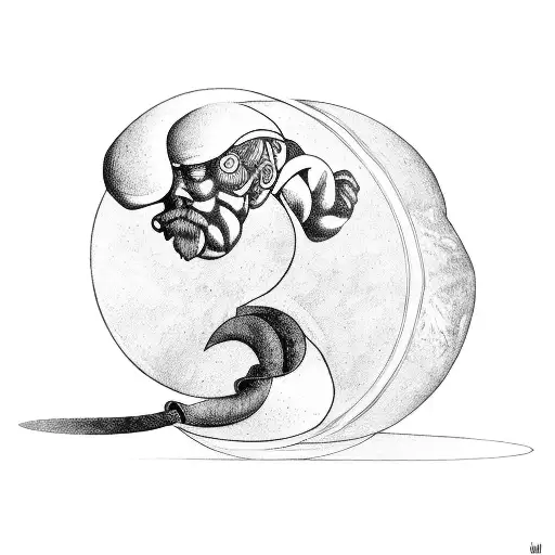 myth of sisyphus tattoo design idea