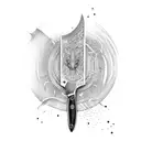 chefs knife, carrot, onion, Celery, leek tattoo design idea