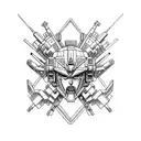 gundam  tattoo design idea