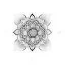 flor de mandacaru com sol tattoo design idea