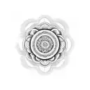 flor de mandacaru com sol tattoo design idea