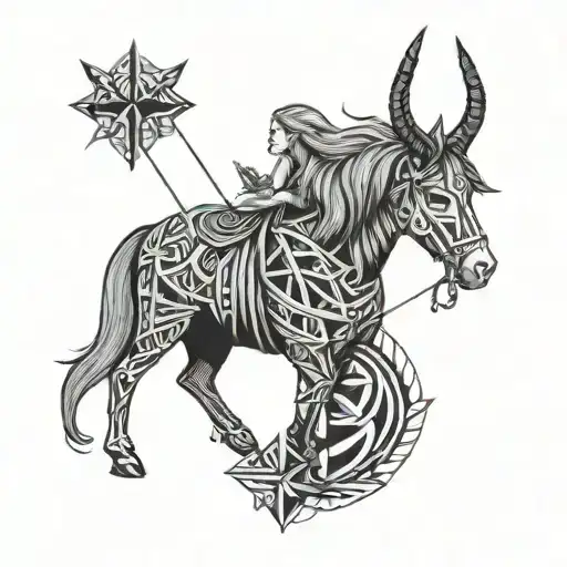 freya norse goddes tattoo design idea