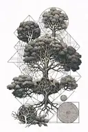 world tree tattoo design idea
