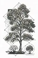 world tree tattoo design idea