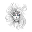 siren mermaid tattoo design idea