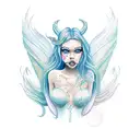 siren mermaid tattoo design idea