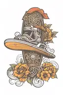 wakeboard handle design simple tattoo tattoo design idea