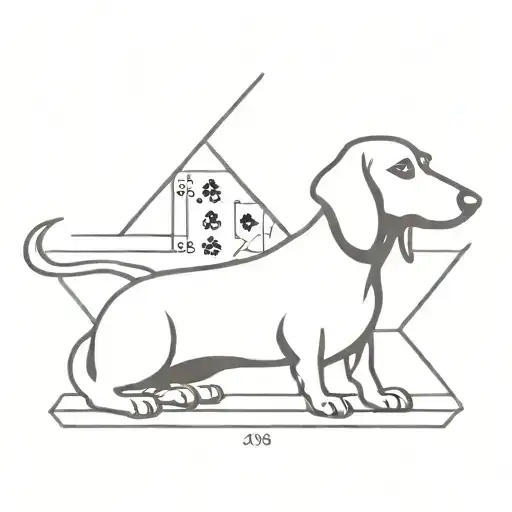Ace of spades card with dachshund  tattoo design idea