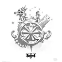 kingdom hearts  tattoo design idea