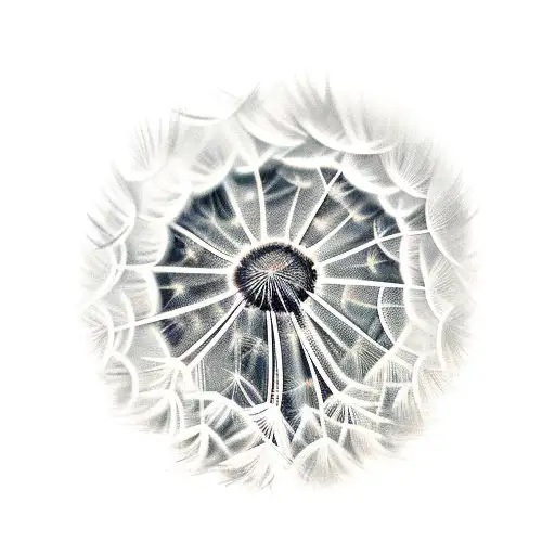 dandelion with semicolon tattoo design idea