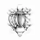 Rugby Beer mug tattoo design idea