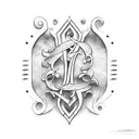 burnt script with old English font  tattoo design idea