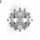 burnt script with old English font  tattoo design idea