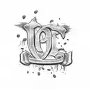 burnt script with old English font  tattoo design idea