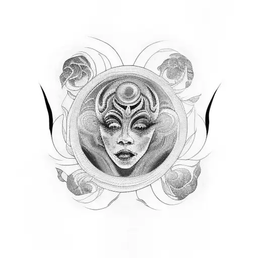 A vibrant and psychedelic tattoo illustrating the transformative power of dancing and the use of drugs like LSD tattoo design idea