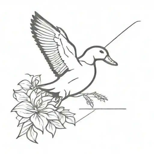 Tennessee with duck through it tattoo design idea