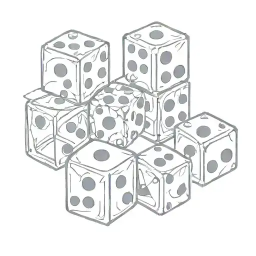 minimalistic dice set tattoo tattoo design idea