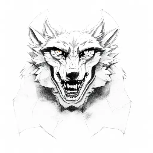 werewolf tattoo design idea