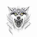 werewolf tattoo design idea