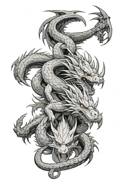 Final Fantasy 7 ghibli dragon tattoo design idea
