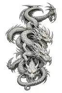 Final Fantasy 7 ghibli dragon tattoo design idea