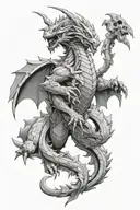 Final Fantasy 7 ghibli dragon tattoo design idea
