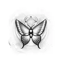Infinity keltic unconditional love and breathe butterfly Symbol  tattoo design idea