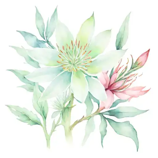 Indian paintbrush and daisy tattoo design idea