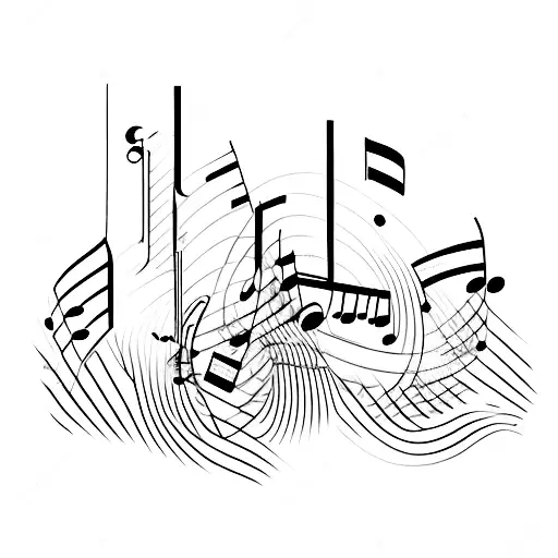 Piano keys tattoo design idea