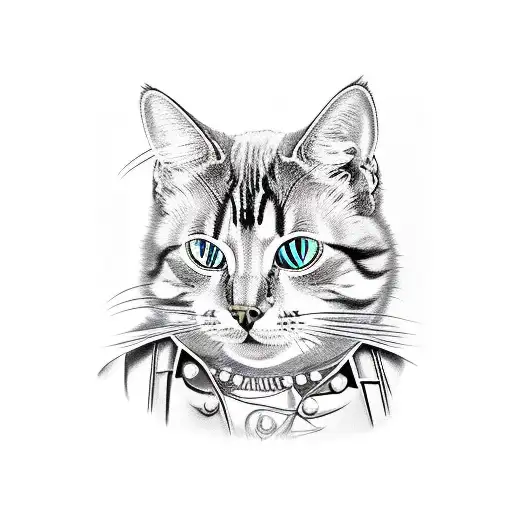 motorhead with cat and yamaha tattoo design idea