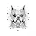 abstraction Monster Like a dog Picasso edgy style  tattoo design idea