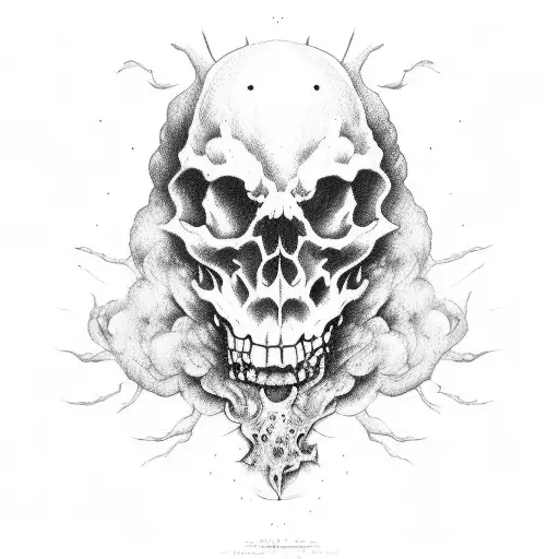 heaven vs hell, tree, red, white, blue,  tattoo design idea