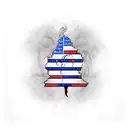 tree, heaven vs hell, usa flag, 7 deadly sins, 7 saving graces tattoo design idea