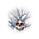 tree, heaven vs hell, usa flag, 7 deadly sins, 7 saving graces tattoo design idea