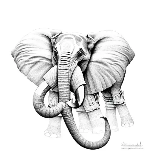 elephant head over  Sri Lanka  tattoo design idea