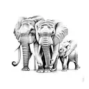 elephant with references to Sri Lanka and Antigua  tattoo design idea
