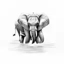 elephant with references to Sri Lanka and Antigua  tattoo design idea