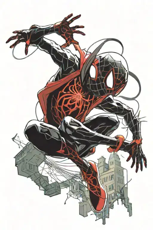 leap of faith miles morales leap of faith spiderverse tattoo design idea