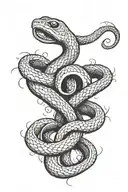 snake wrapped around heart   tattoo design idea