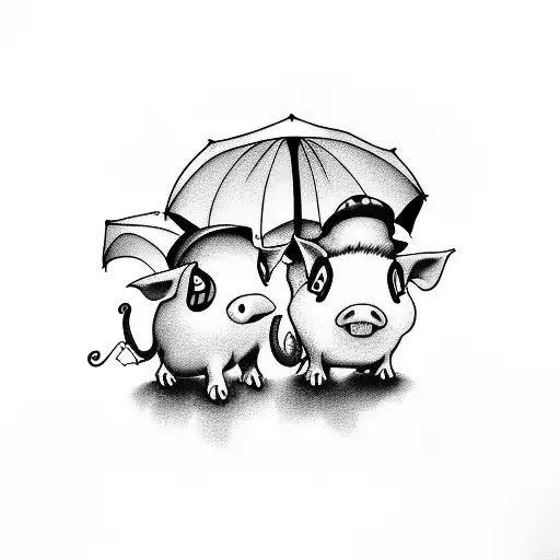 umbrella MySpace train/graffti X-men iPhone pig  tattoo design idea
