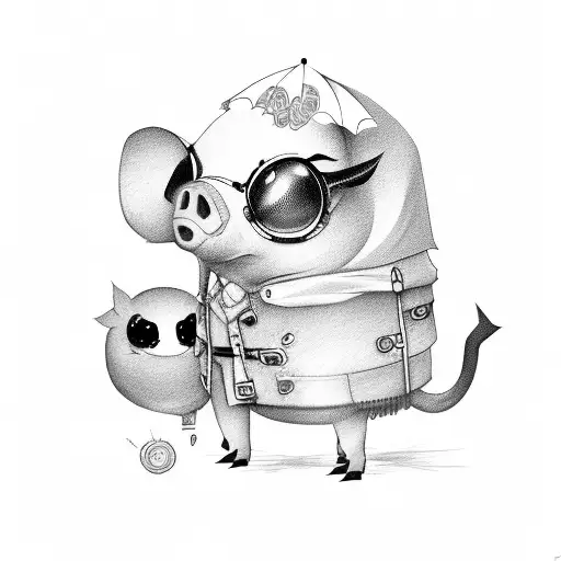 umbrella MySpace train/graffti X-men iPhone pig  tattoo design idea